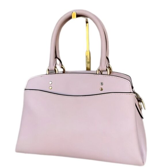 COACH Leather Washed Mauve Mini Lillie Carryall Golden Hardware Feet NWT - Picture 9 of 11